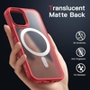 image:imageJETech Magnetic Matte Case for iPhone 12 mini Black  Compatible with MagSafe Translucent Matte Back Slim Shockproof ProtectionRed