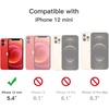 image:imageJETech Magnetic Matte Case for iPhone 12 mini Black  Compatible with MagSafe Translucent Matte Back Slim Shockproof ProtectionRed