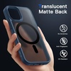 image:imageJETech Magnetic Matte Case for iPhone 12 mini Black  Compatible with MagSafe Translucent Matte Back Slim Shockproof ProtectionStorm Blue