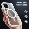 image:imageJETech Magnetic Matte Case for iPhone 12 mini Black  Compatible with MagSafe Translucent Matte Back Slim Shockproof ProtectionWhite