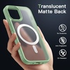 image:imageJETech Magnetic Matte Case for iPhone 1212 Pro Black  Compatible with MagSafe Translucent Matte Back Slim Shockproof ProtectionGreen