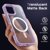 image:imageJETech Magnetic Matte Case for iPhone 1212 Pro Black  Compatible with MagSafe Translucent Matte Back Slim Shockproof ProtectionLight Purple