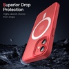 image:imageJETech Magnetic Matte Case for iPhone 1212 Pro Black  Compatible with MagSafe Translucent Matte Back Slim Shockproof ProtectionRed