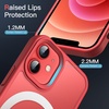 image:imageJETech Magnetic Matte Case for iPhone 1212 Pro Black  Compatible with MagSafe Translucent Matte Back Slim Shockproof ProtectionRed
