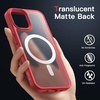 image:imageJETech Magnetic Matte Case for iPhone 1212 Pro Black  Compatible with MagSafe Translucent Matte Back Slim Shockproof ProtectionRed