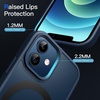 image:imageJETech Magnetic Matte Case for iPhone 1212 Pro Black  Compatible with MagSafe Translucent Matte Back Slim Shockproof ProtectionStorm Blue