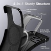 image:imageJETech Magnetic Silicone Case for iPhone 12 Pro Max Black  Compatible with MagSafe Silky Soft Touch Full Camera Lens Protection Shock Absorbing Phone CoverBlack