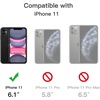 image:imageJETech Matte Case for iPhone 11 Black  MilitaryGrade Protection Frosted Matte Back AntiFingerprint Finish Shockproof DesignBlack
