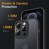 image:imageJETech Matte Case for iPhone 12 Pro Max Black  MilitaryGrade Protection Frosted Matte Back AntiFingerprint Finish Shockproof DesignBlack