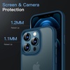 image:imageJETech Matte Case for iPhone 12 Pro Max Black  MilitaryGrade Protection Frosted Matte Back AntiFingerprint Finish Shockproof DesignBlue