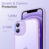 image:imageJETech Matte Case for iPhone 12 mini Black  MilitaryGrade Protection Frosted Matte Back AntiFingerprint Finish Shockproof DesignLight Purple