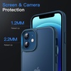 image:imageJETech Matte Case for iPhone 1212 Pro Black  MilitaryGrade Protection Frosted Matte Back AntiFingerprint Finish Shockproof DesignBlue