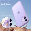 image:imageJETech Matte Case for iPhone 1212 Pro Black  MilitaryGrade Protection Frosted Matte Back AntiFingerprint Finish Shockproof DesignLight Purple