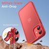 image:imageJETech Matte Case for iPhone 1212 Pro Black  MilitaryGrade Protection Frosted Matte Back AntiFingerprint Finish Shockproof DesignRed