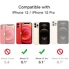 image:imageJETech Matte Case for iPhone 1212 Pro Black  MilitaryGrade Protection Frosted Matte Back AntiFingerprint Finish Shockproof DesignRed