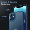 image:imageJETech Matte Case for iPhone 1212 Pro Black  MilitaryGrade Protection Frosted Matte Back AntiFingerprint Finish Shockproof DesignStorm Blue