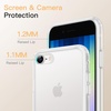 image:imageJETech Matte Case for iPhone SE 32 iPhone 87 Black  MilitaryGrade Protection Frosted Matte Back AntiFingerprint Finish Shockproof DesignFrosted Clear