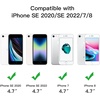 image:imageJETech Matte Case for iPhone SE 32 iPhone 87 Black  MilitaryGrade Protection Frosted Matte Back AntiFingerprint Finish Shockproof DesignFrosted Clear