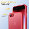 image:imageJETech Matte Case for iPhone SE 32 iPhone 87 Black  MilitaryGrade Protection Frosted Matte Back AntiFingerprint Finish Shockproof DesignRed