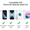 image:imageJETech Matte Case for iPhone SE 32 iPhone 87 Black  MilitaryGrade Protection Frosted Matte Back AntiFingerprint Finish Shockproof DesignStarlight