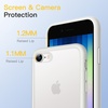 image:imageJETech Matte Case for iPhone SE 32 iPhone 87 Black  MilitaryGrade Protection Frosted Matte Back AntiFingerprint Finish Shockproof DesignStarlight