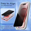 image:imageJETech Privacy Screen Protector for iPhone 11 ProXsX 2Pack  Full Coverage AntiSpy 9H Tempered Glass Black Edge Design CaseFriendlyiPhone 15