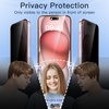 image:imageJETech Privacy Screen Protector for iPhone 11 ProXsX 2Pack  Full Coverage AntiSpy 9H Tempered Glass Black Edge Design CaseFriendlyiPhone 15