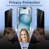 image:imageJETech Privacy Screen Protector for iPhone 11 ProXsX 2Pack  Full Coverage AntiSpy 9H Tempered Glass Black Edge Design CaseFriendlyiPhone 15 Plus