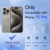 image:imageJETech Privacy Screen Protector for iPhone 11 ProXsX 2Pack  Full Coverage AntiSpy 9H Tempered Glass Black Edge Design CaseFriendlyiPhone 15 Pro