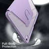 image:imageJETech Rotating Case for iPad Air 13 M4M3M2 Purple  Cover for 202620252024 Model 360 Rotation Stand Clear Back Design Auto WakeSleep Pencil Holder Full ProtectionPurple