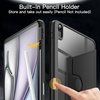 image:imageJETech Rotating Case for iPad Air 13 M4M3M2 Purple  Cover for 202620252024 Model 360 Rotation Stand Clear Back Design Auto WakeSleep Pencil Holder Full ProtectionBlack