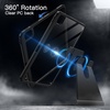 image:imageJETech Rotating Case for iPad Pro 13 M5M4 20252024 Black  Cover 360 Rotation Stand Clear Back Design Auto WakeSleep Pencil Holder Full ProtectionBlack