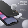 image:imageJETech Silicone Case for iPhone 11 Black  Silky Soft Touch Shockproof Protection Scratch Resistant Microfiber LiningBlack