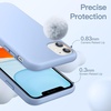 image:imageJETech Silicone Case for iPhone 11 Black  Silky Soft Touch Shockproof Protection Scratch Resistant Microfiber LiningLight Blue