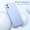 image:imageJETech Silicone Case for iPhone 11 Black  Silky Soft Touch Shockproof Protection Scratch Resistant Microfiber LiningLight Blue
