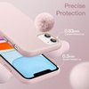 image:imageJETech Silicone Case for iPhone 11 Black  Silky Soft Touch Shockproof Protection Scratch Resistant Microfiber LiningPink
