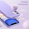 image:imageJETech Silicone Case for iPhone 11 Black  Silky Soft Touch Shockproof Protection Scratch Resistant Microfiber LiningPurple