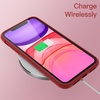 image:imageJETech Silicone Case for iPhone 11 Black  Silky Soft Touch Shockproof Protection Scratch Resistant Microfiber LiningRed