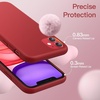 image:imageJETech Silicone Case for iPhone 11 Black  Silky Soft Touch Shockproof Protection Scratch Resistant Microfiber LiningRed