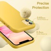 image:imageJETech Silicone Case for iPhone 11 Black  Silky Soft Touch Shockproof Protection Scratch Resistant Microfiber LiningYellow