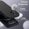 image:imageJETech Silicone Case for iPhone 12 Pro Max Black  Silky Soft Touch Shockproof Protection Scratch Resistant Microfiber LiningBlack