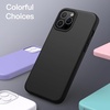 image:imageJETech Silicone Case for iPhone 12 Pro Max Black  Silky Soft Touch Shockproof Protection Scratch Resistant Microfiber LiningBlack