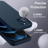 image:imageJETech Silicone Case for iPhone 12 Pro Max Black  Silky Soft Touch Shockproof Protection Scratch Resistant Microfiber LiningNavy