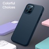 image:imageJETech Silicone Case for iPhone 12 Pro Max Black  Silky Soft Touch Shockproof Protection Scratch Resistant Microfiber LiningNavy