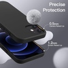 image:imageJETech Silicone Case for iPhone 12 mini Black  Silky Soft Touch Shockproof Protection Scratch Resistant Microfiber LiningBlack