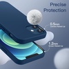 image:imageJETech Silicone Case for iPhone 12 mini Black  Silky Soft Touch Shockproof Protection Scratch Resistant Microfiber LiningBlue Cobalt