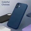 image:imageJETech Silicone Case for iPhone 12 mini Black  Silky Soft Touch Shockproof Protection Scratch Resistant Microfiber LiningBlue Cobalt
