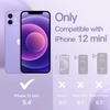 image:imageJETech Silicone Case for iPhone 12 mini Black  Silky Soft Touch Shockproof Protection Scratch Resistant Microfiber LiningPurple