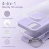 image:imageJETech Silicone Case for iPhone 12 mini Black  Silky Soft Touch Shockproof Protection Scratch Resistant Microfiber LiningPurple
