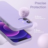 image:imageJETech Silicone Case for iPhone 12 mini Black  Silky Soft Touch Shockproof Protection Scratch Resistant Microfiber LiningPurple